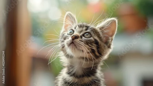 Fototapeta na wymiar Curious Striped Companion