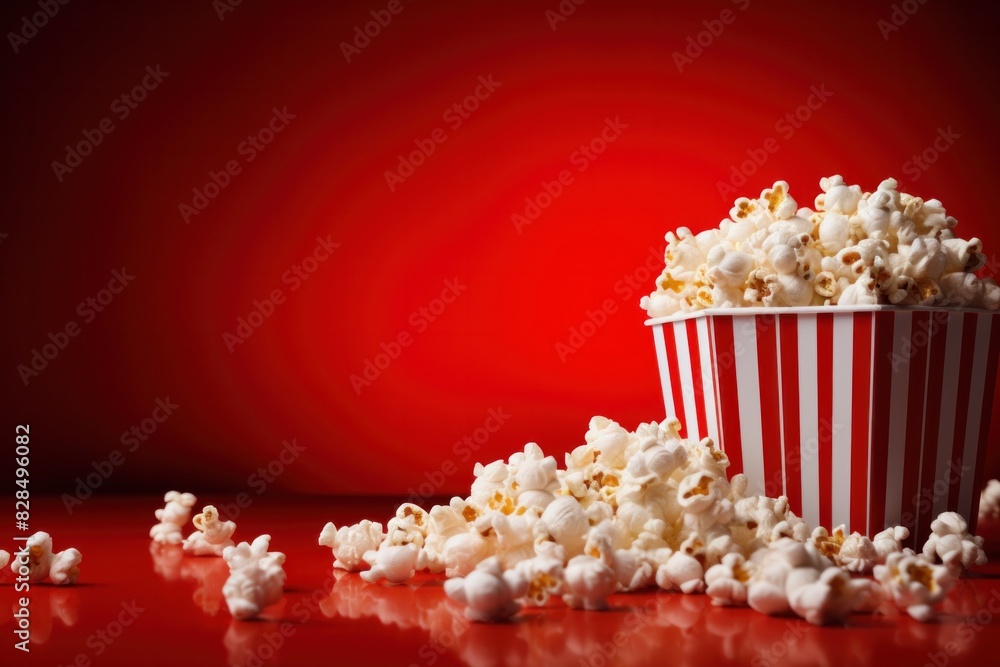 popcorn bucket watching movies red background popcorn bucket watching movies red background
