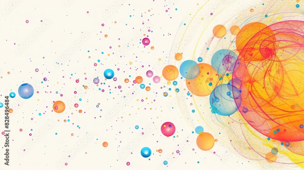 Fototapeta premium A bubble chart visualizing the market share and growth potential of various startups