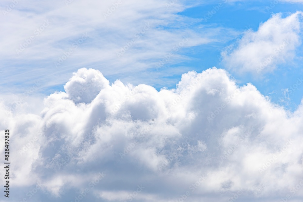 beautiful airy blue sky with cumulus clouds beautiful airy blue sky with cumulus clouds