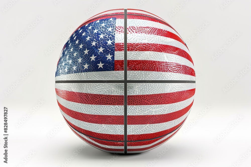 American Basketball Isolated. 3D rendering American Basketball Isolated. 3D rendering