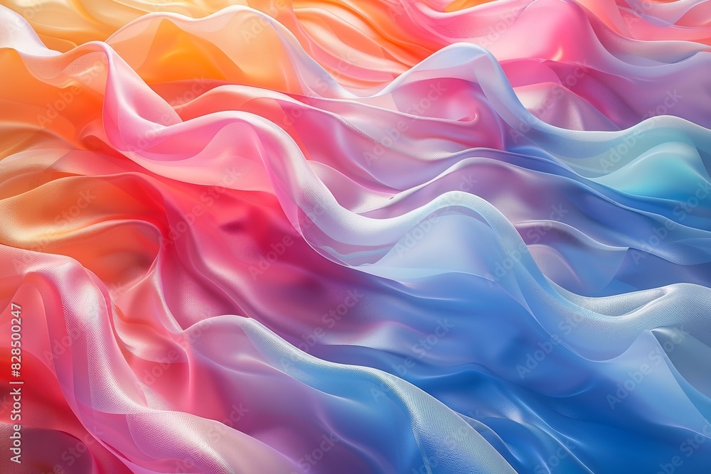 A colorful piece of fabric with a rainbow pattern A colorful piece of fabric with a rainbow pattern
