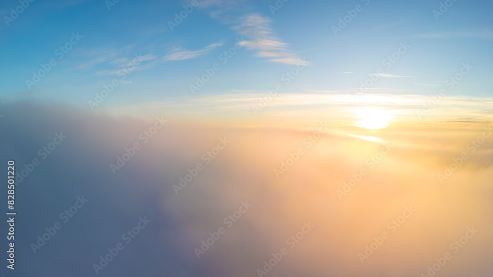 Sunset over the clouds Sunset over the clouds