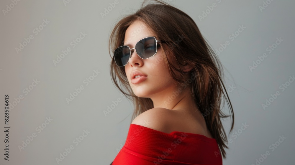 The woman in sunglasses