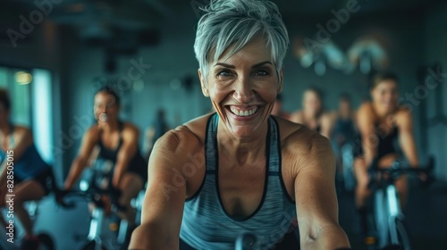 Elderly people exercising in the gym © ปฏิภาน ผดุงรัตน์