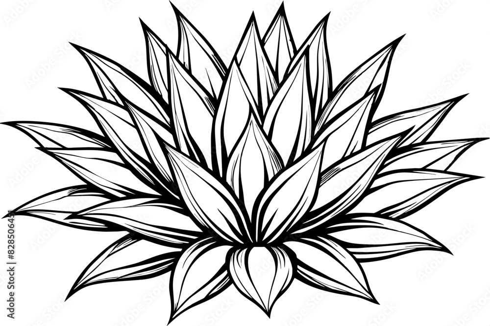 agave wild flower vector silhouette illustration agave wild flower vector silhouette illustration