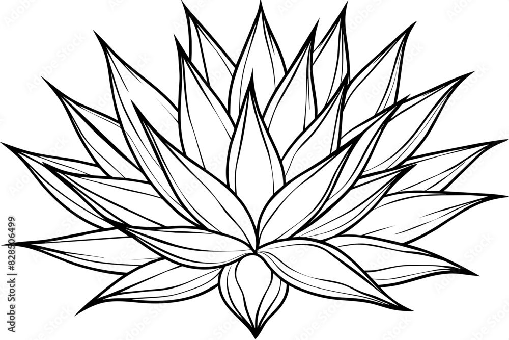 agave wild flower vector silhouette illustration agave wild flower vector silhouette illustration