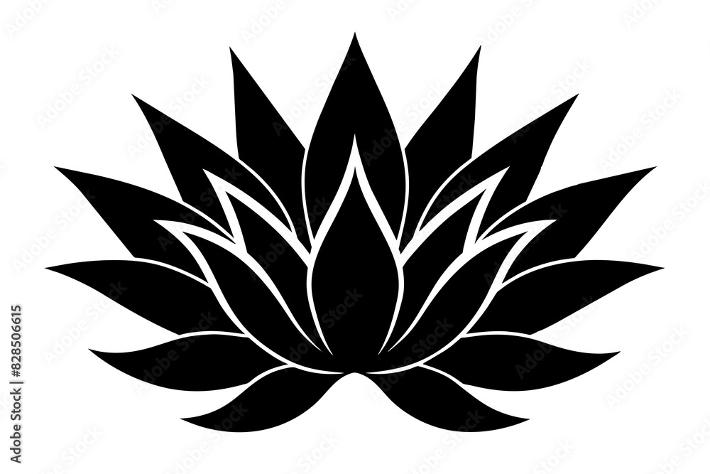 agave wild flower vector silhouette illustration agave wild flower vector silhouette illustration