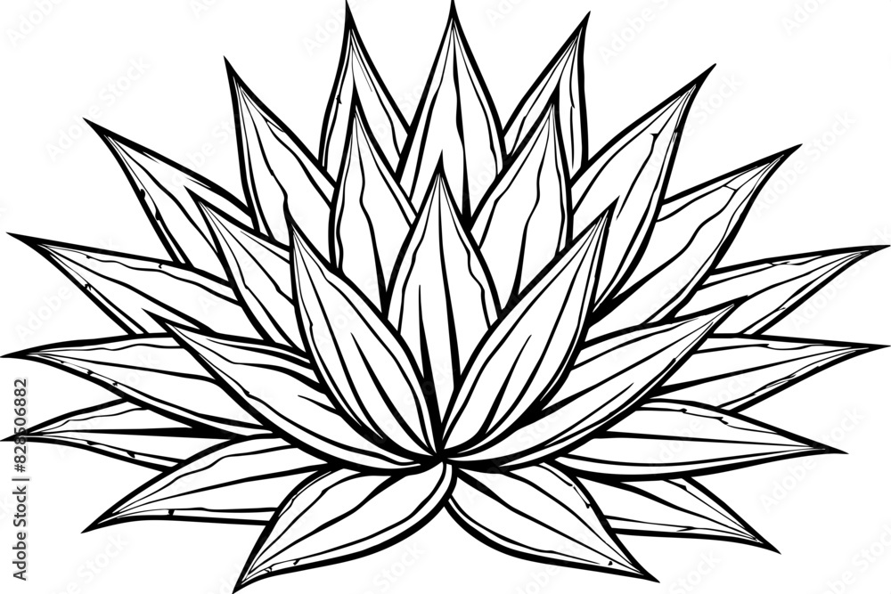 agave wild flower vector silhouette illustration agave wild flower vector silhouette illustration