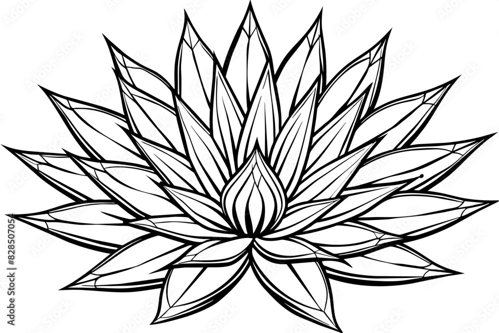 agave wild flower vector silhouette illustration agave wild flower vector silhouette illustration