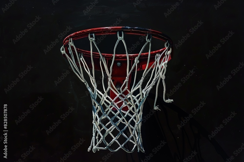 Basketball Hoop isolated over black Basketball Hoop isolated over black