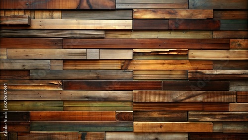 A textured wood wall  rustic weathered wooden planks  aged distressed wood texture  stacked wood paneling  natural wood grain patterns  warm brown earth tones  abstract wooden background