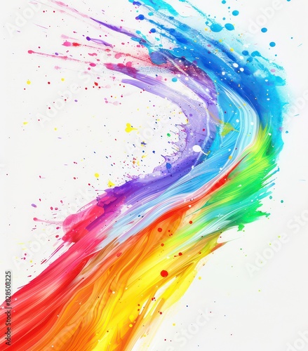 colorful strokes of paint illustration on a white background 