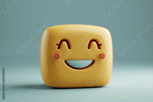 A detailed 3D clay icon of a cute emotion icon, featuring intricate textures and lifelike details, perfect for adding a touch of whimsy and personality to digital communication