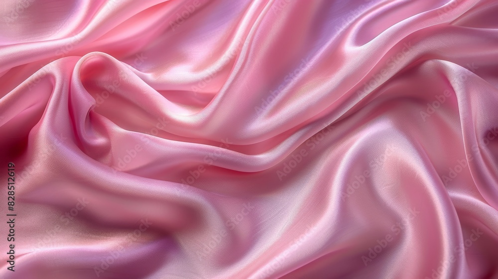 Soft Pink Silk Fabric with Graceful Folds Soft Pink Silk Fabric with Graceful Folds
