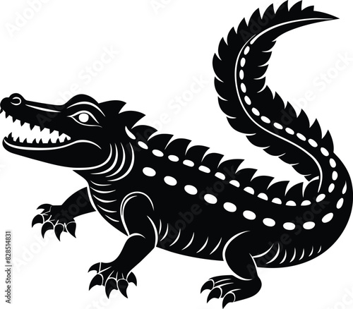 Crocodile Silhouette Vector illustration