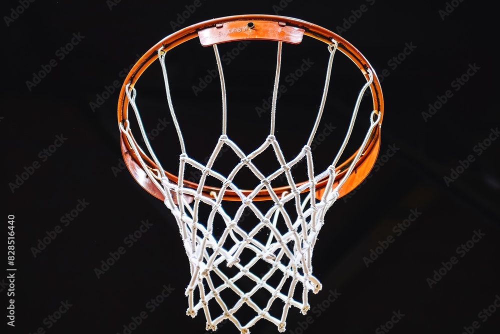 Basketball Hoop isolated over black Basketball Hoop isolated over black