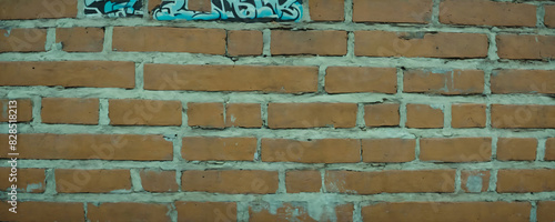 Graffiti brick wall background. High resolution illustraiton © RobinsonIcious