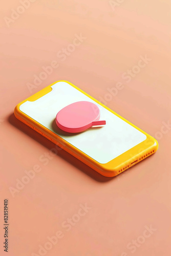 Wallpaper Mural A smartphone with a speech bubble on the screen Torontodigital.ca