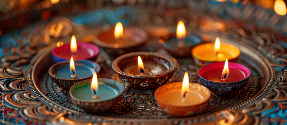 illustation of Diwali festival of lights tradition Diya oil lamps against dark background
A traditional Indian art of decorating the entrance to a house. Diwali festival holiday design. illustation of Diwali festival of lights tradition Diya oil lamps against dark background
A traditional Indian art of decorating the entrance to a house. Diwali festival holiday design.