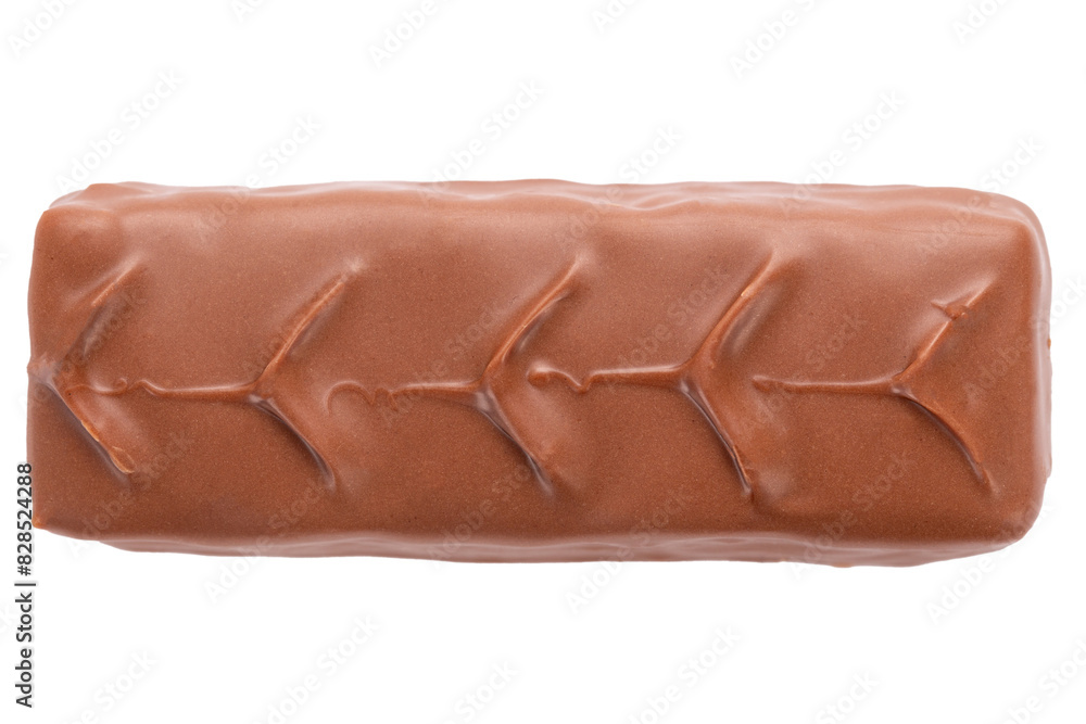 Obraz premium Whole chocolate bar isolated on a white background. Chocolate sweet bar. File contains clipping path.