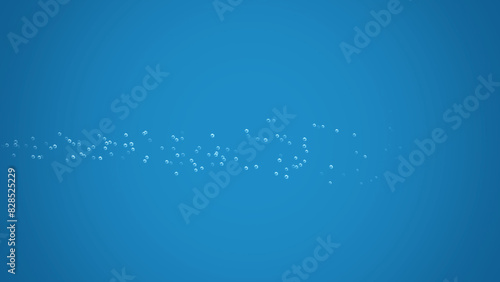 Blue background with soft floating clear bubbles