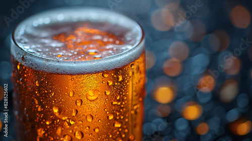 glass of beer with foam