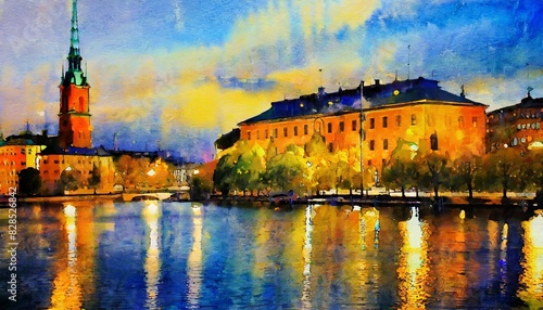 Wallpaper Mural panorama of the old town Torontodigital.ca