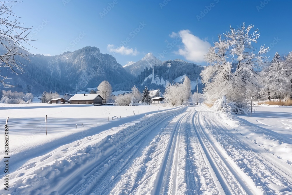 Fototapeta premium beautiful winter road