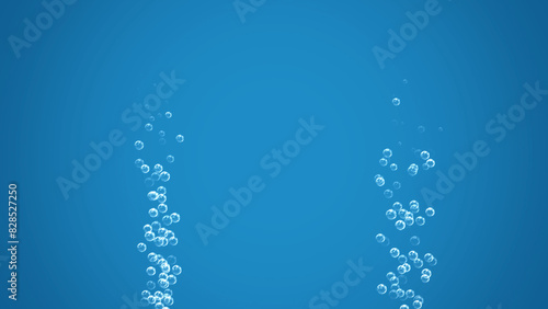 Blue background with soft floating clear bubbles