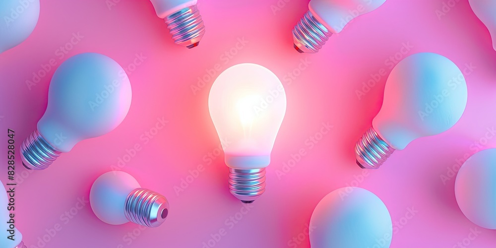 Glowing Light Bulb in Focus Glowing Light Bulb in Focus