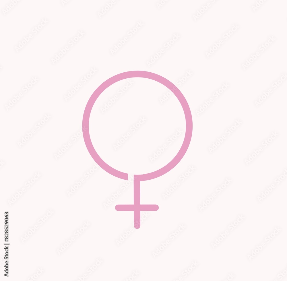 Pink female symbols on white background Pink female symbols on white background