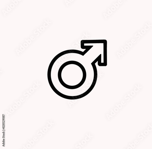 male men, man  symbols icon gender isolated on white background photo