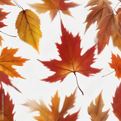 autumn leaves square background illustration