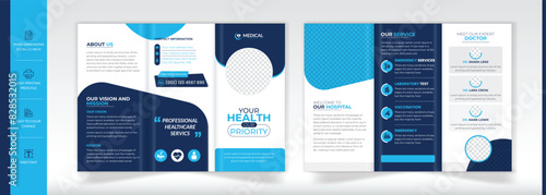 Healthcare day medical trifold brochure design