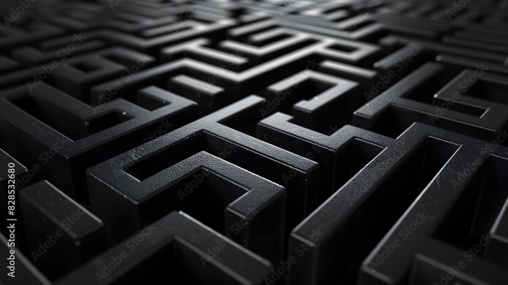 a dark, labyrinthine maze representing the intricate and strategic plans of a mastermind. Each twist and turn symbolizes a calculated move, with the mastermind always several steps ahead of their adve a dark, labyrinthine maze representing the intricate and strategic plans of a mastermind. Each twist and turn symbolizes a calculated move, with the mastermind always several steps ahead of their adve