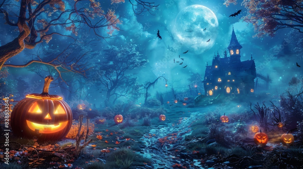 Spooky Halloween Forest Path Spooky Halloween Forest Path