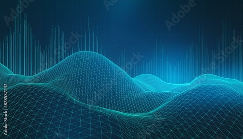 abstract blue wave background