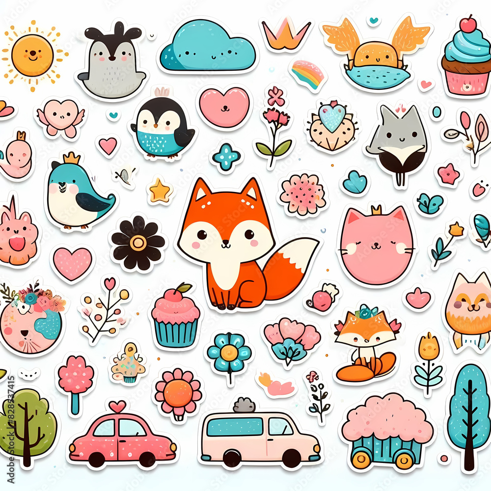 Obraz premium seamless pattern with cats