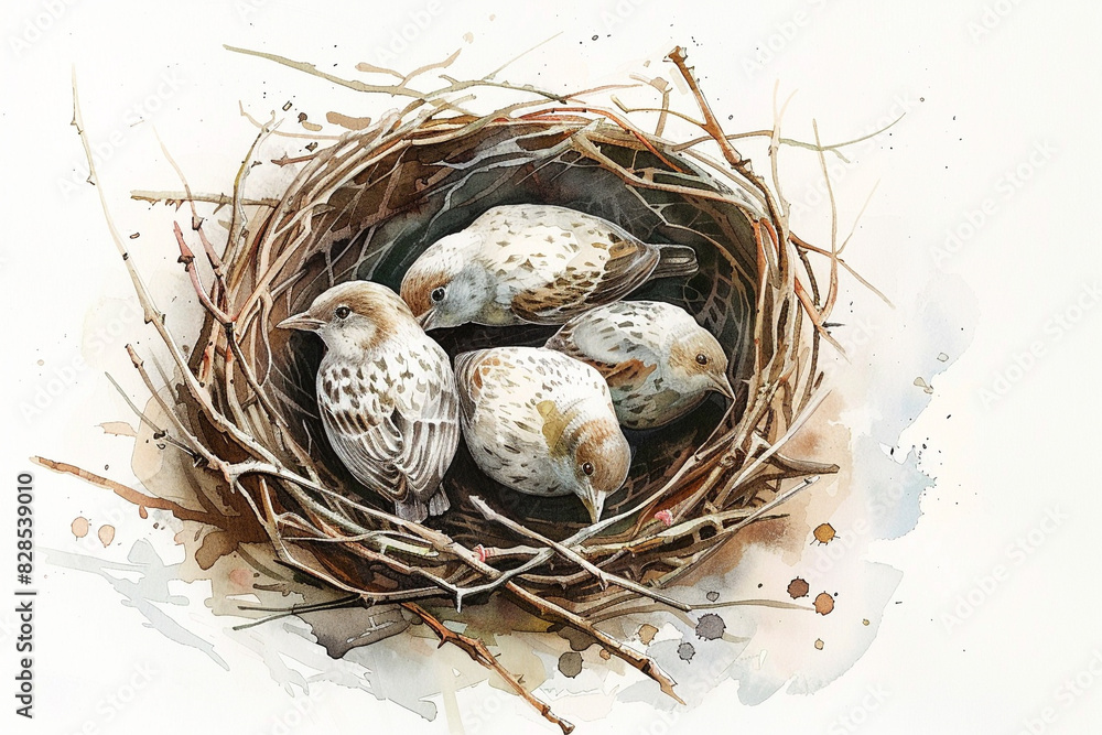 Paper Midjourney Nest Watercolor Sketch Bird And Birds Texture Paper Midjourney Nest Watercolor Sketch Bird And Birds Texture