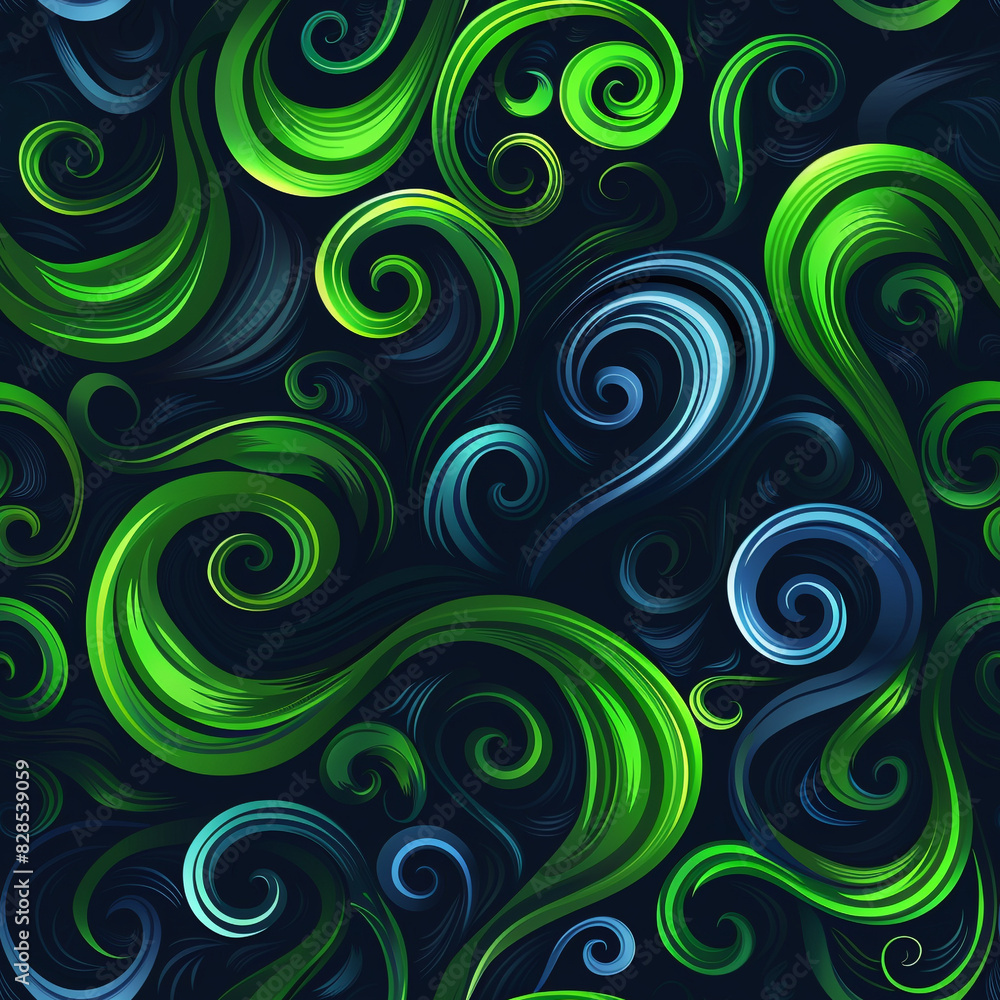 Vector Midjourney Blue Background Graphi Dark Wavy Green Swirl Swirl Vector Midjourney Blue Background Graphi Dark Wavy Green Swirl Swirl
