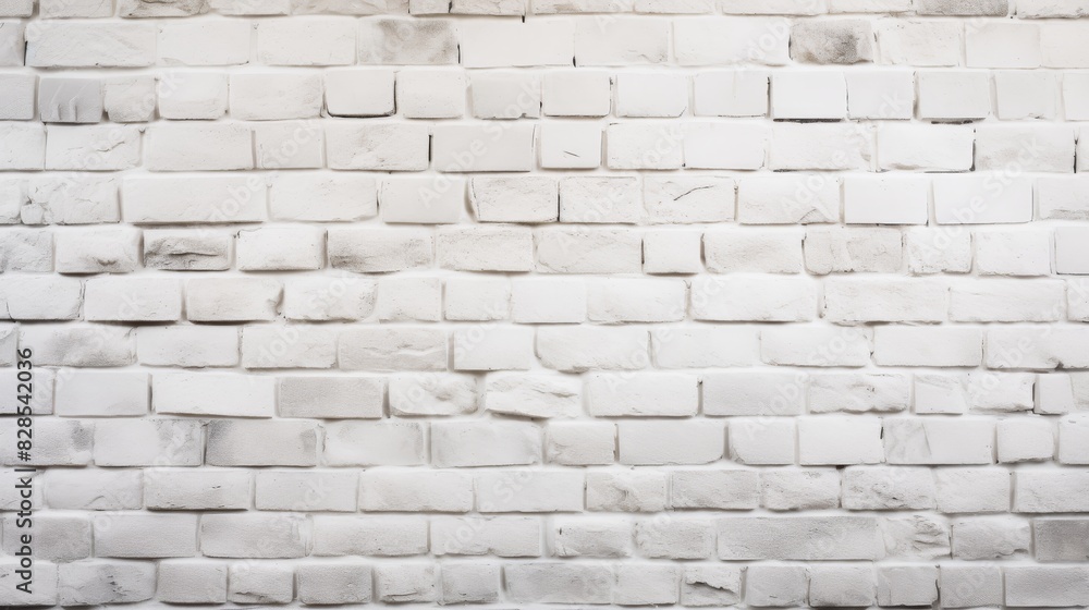 Fototapeta premium White Painted Brick Wall Texture for Background and Design Use. Generative AI