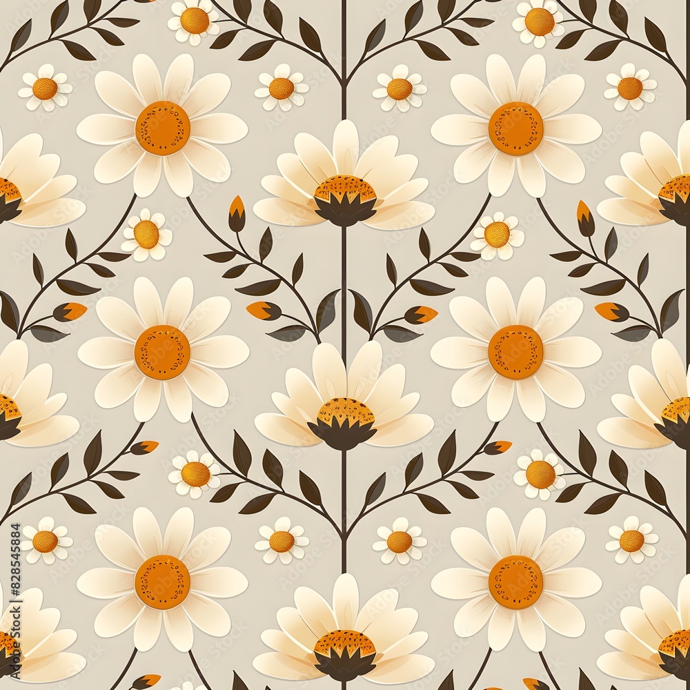 pattern with cute flowers pattern with cute flowers