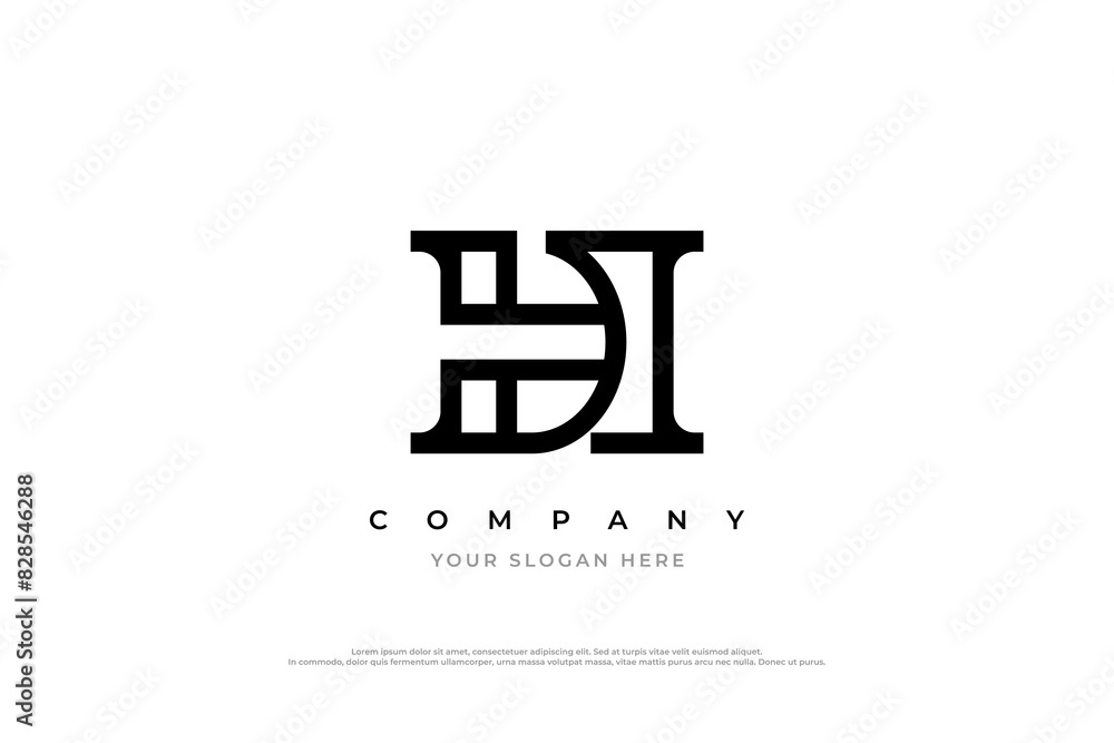 Initial Letter HD or DH Logo Design Initial Letter HD or DH Logo Design