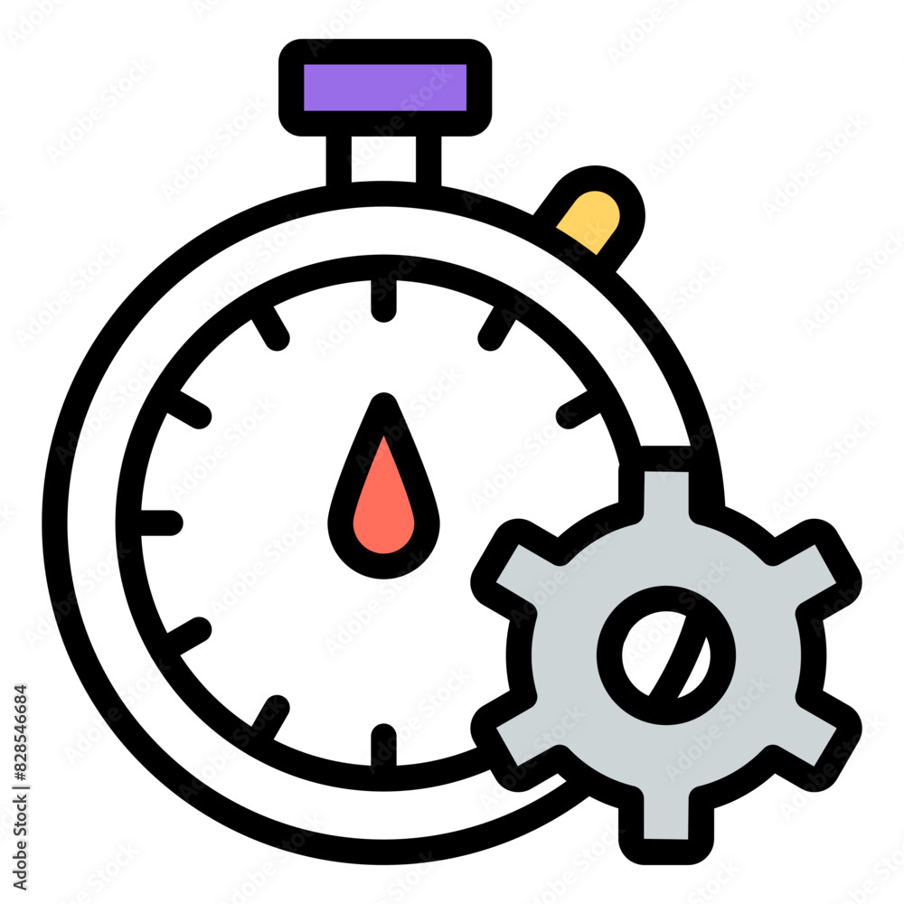 Obraz premium Premium design icon of time management 
