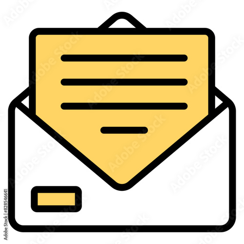 A flat design icon of email feedback