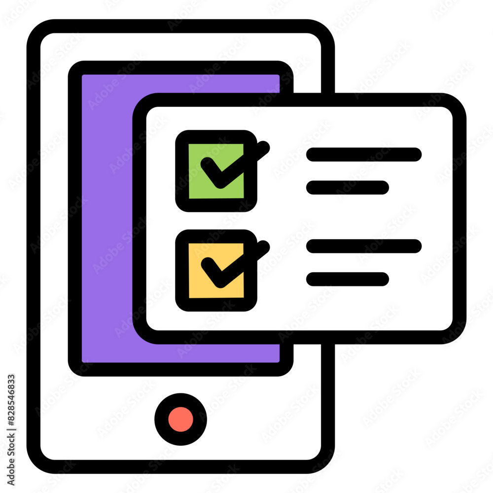 Creative design icon of mobile list
Creative design icon of mobile list