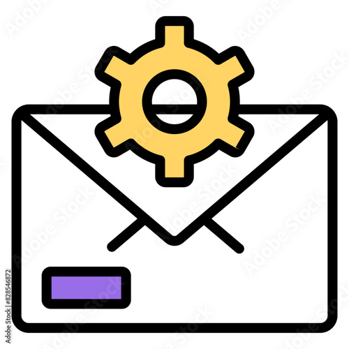 An icon design of email support