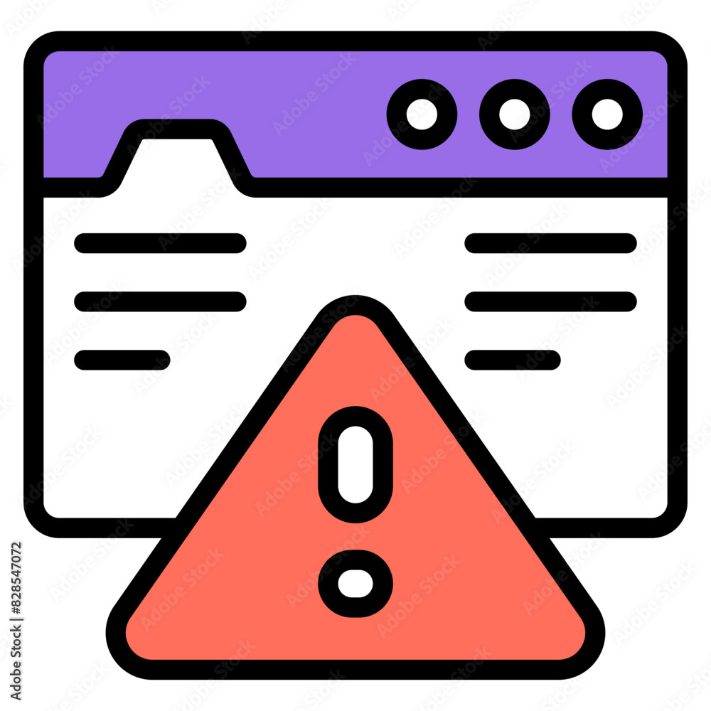 Creative design icon of website warning
Creative design icon of website warning