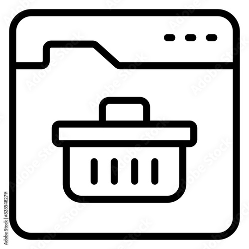 Creative design icon of online shopping

